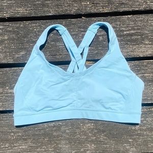 Lululemon Ice Blue Stash N Run Sports Bra Size US 12